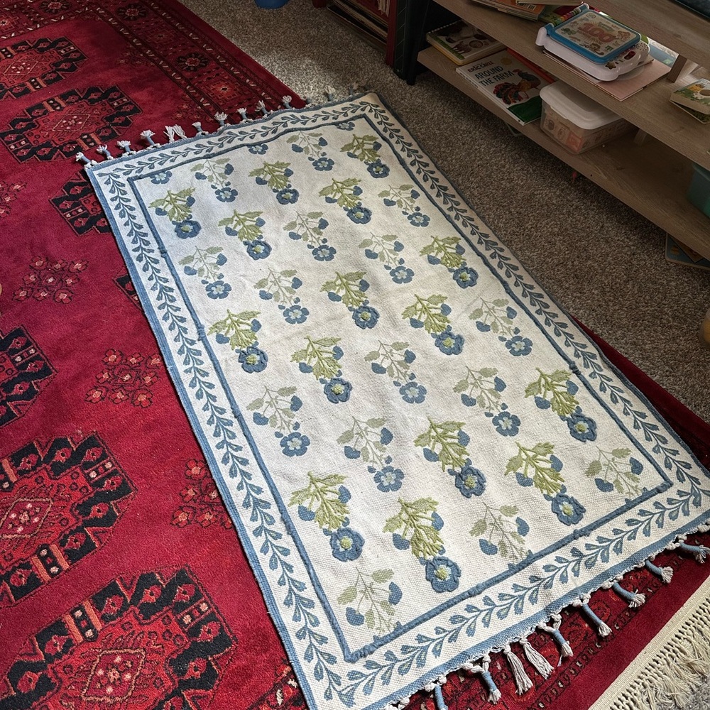 Christian LaCroix Blue Floral Rug
